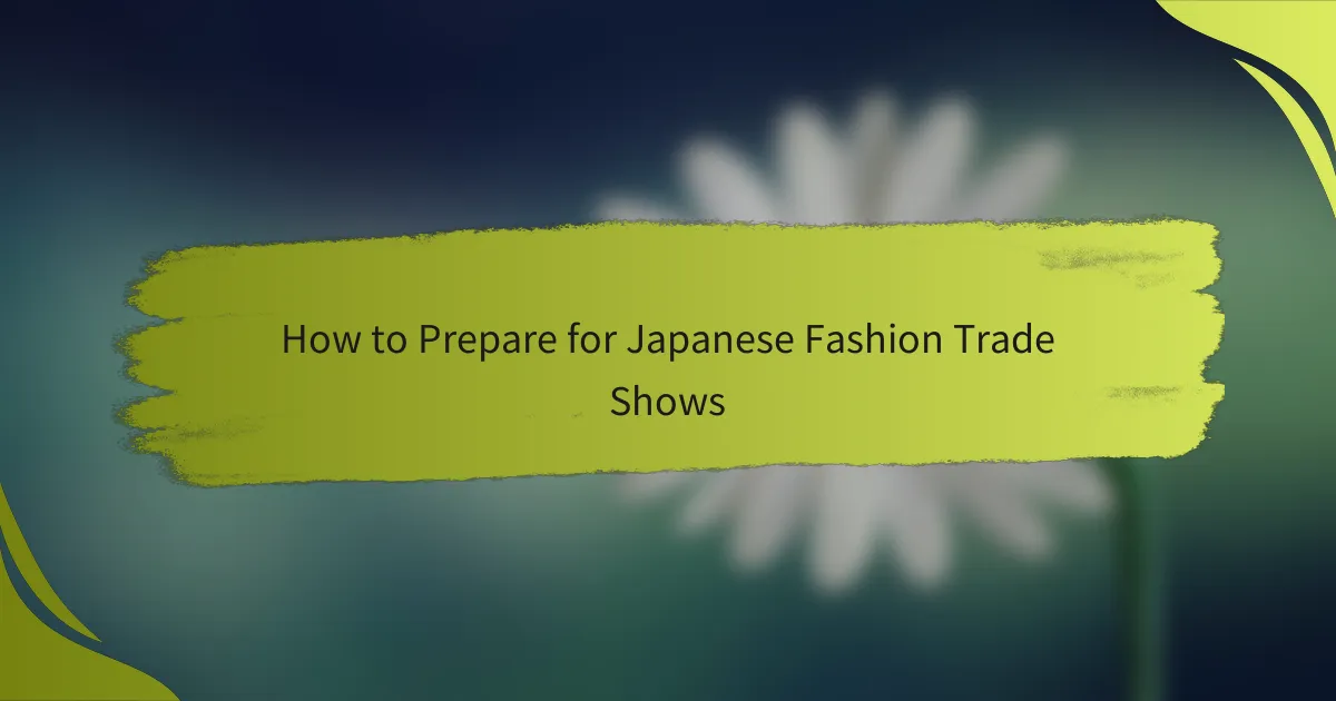 How to Prepare for Japanese Fashion Trade Shows