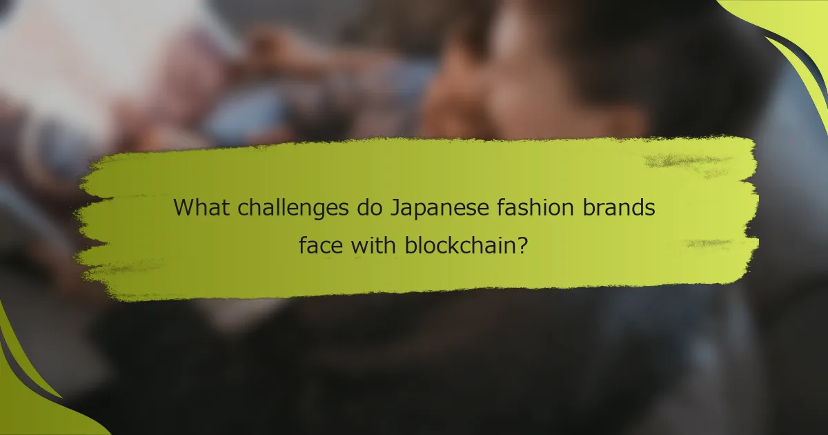 What challenges do Japanese fashion brands face with blockchain?
